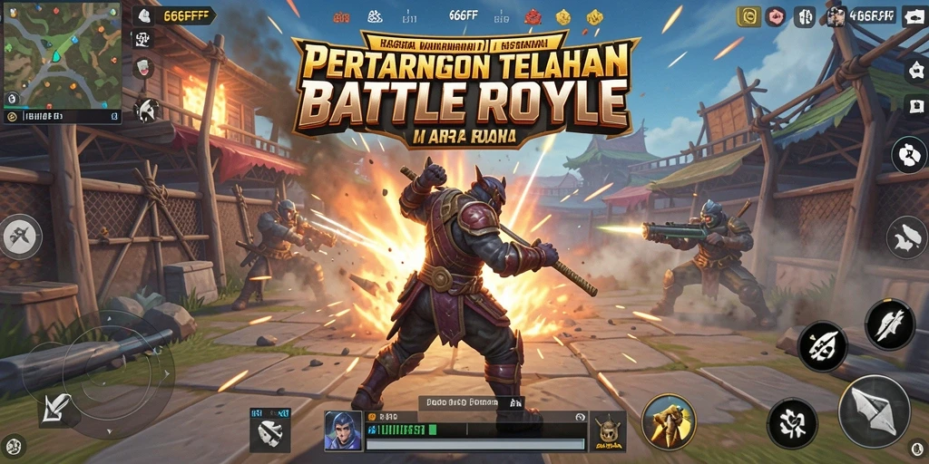 Tangkapan layar <strong>666FF</strong> menunjukkan aksi intens pertarungan Battle Royale.