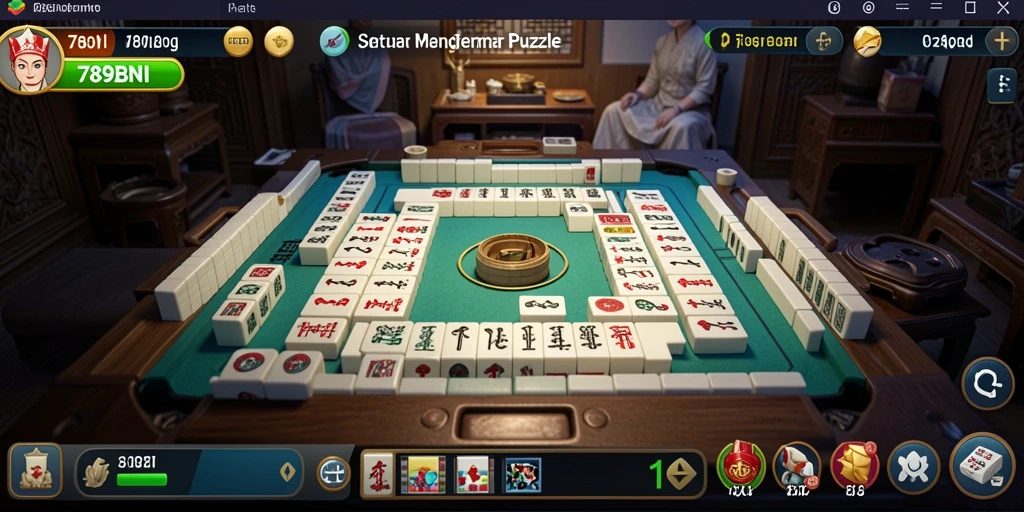 Screenshot menampilkan gameplay menarik dari Mahjong di 789BNI.