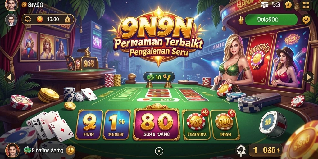 Screenshot 9N9N menunjukkan gameplay seru dan grafis yang menawan.