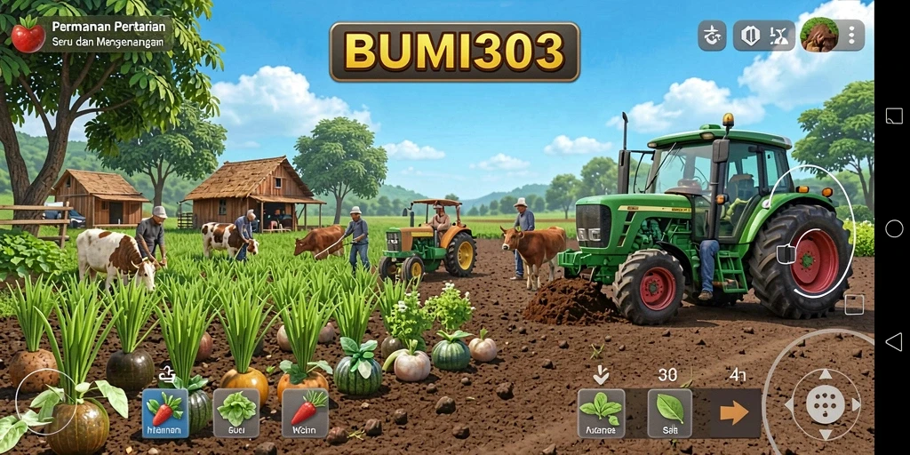 Tampilan permainan Farming yang menarik dan interaktif.