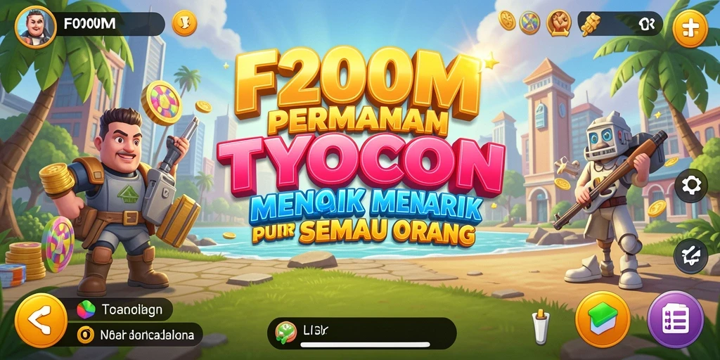 Tangkapan layar menampilkan gameplay yang menarik dari F200M dalam genre Tycoon.