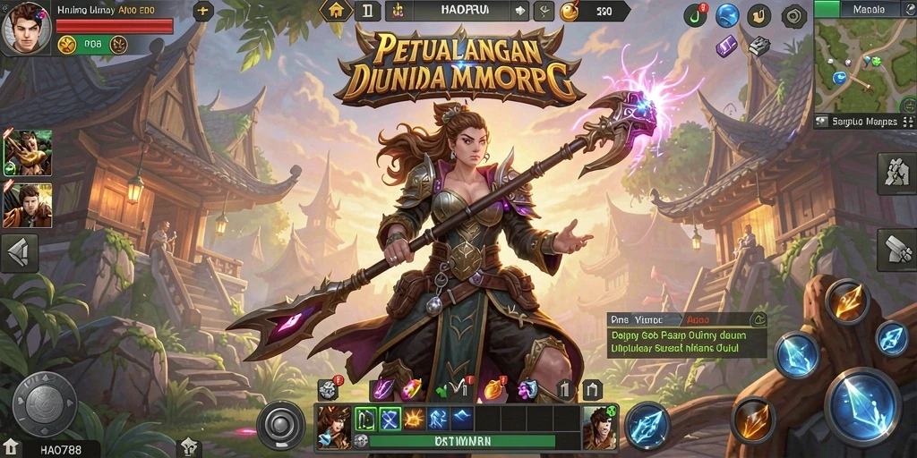 Tangkapan layar HAO788 menampilkan duel seru dalam dunia MMORPG.