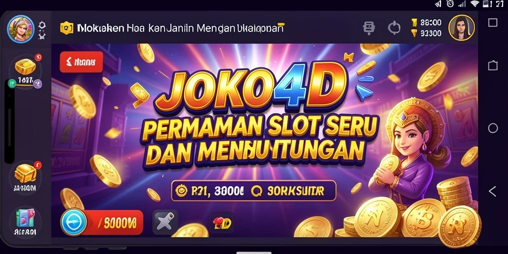 Tampilan gameplay JOKO4D yang menarik dan penuh warna.