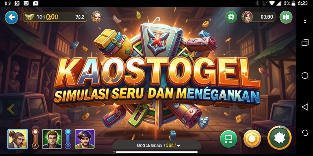 Tangkapan layar gameplay KAOSTOGEL yang menggambarkan keseruan simulasi.