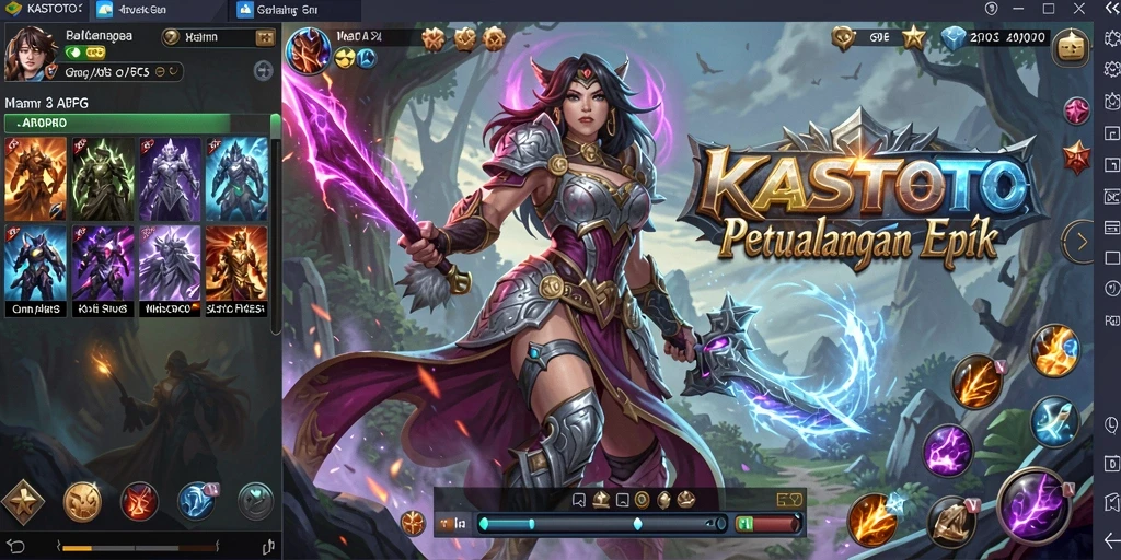 Tampilan gameplay KASTOTO yang epik dan menantang di dunia ARPG.