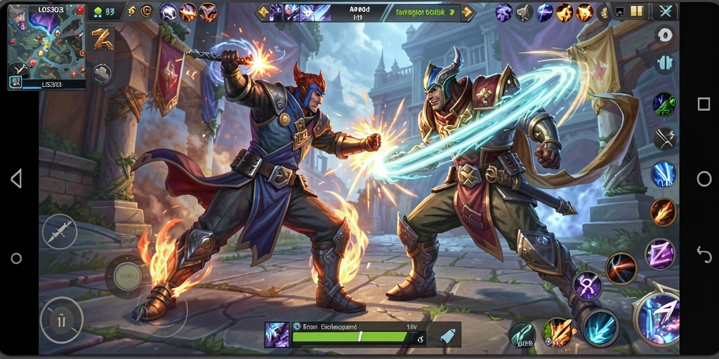 Gameplay seru dalam LOS303 dengan pertarungan tim yang intens.
