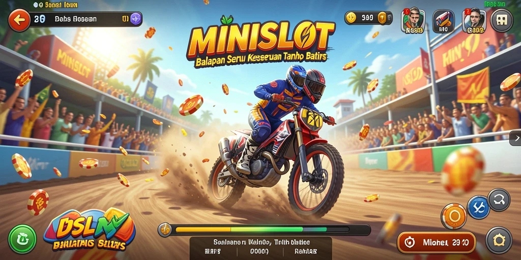 Screenshot gameplay menampilkan aksi balapan mendebarkan di lintasan.