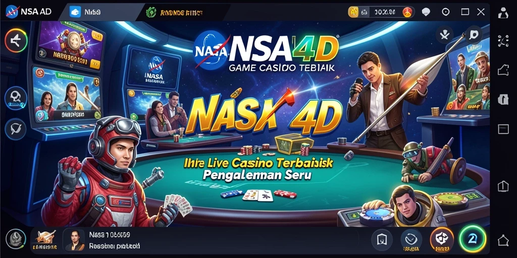 Tampilan menarik dari gameplay Live Casino di NASA4D.