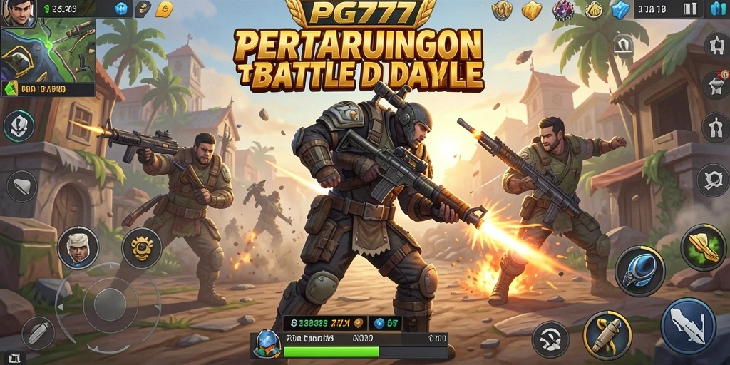 Tampilan gameplay PG777 yang mendebarkan dalam pertarungan Battle Royale.