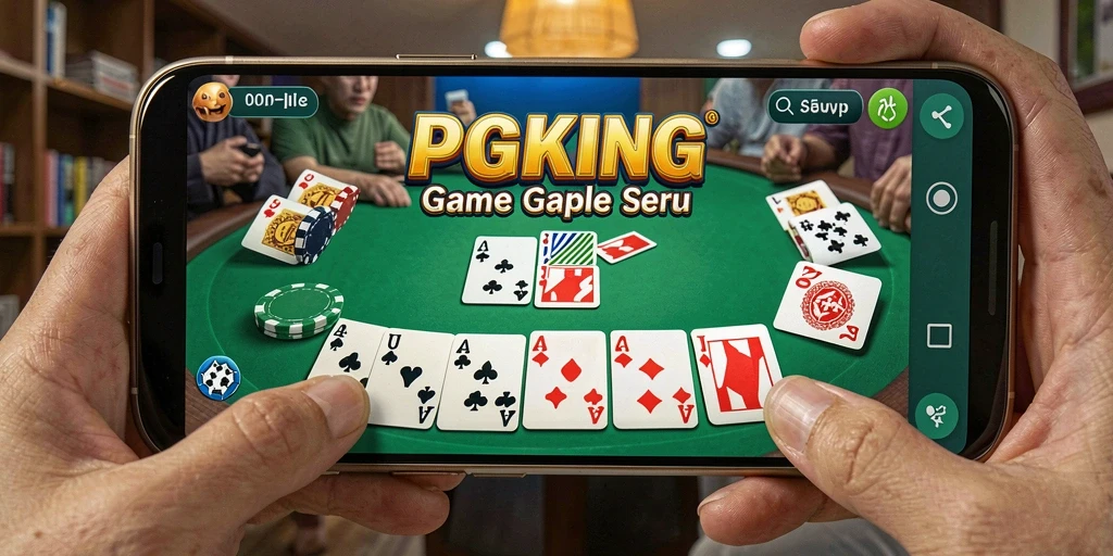 Tampilan gameplay Gaple yang seru dan menarik di PGKING.