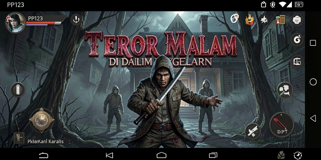 Screenshot menunjukkan momen menegangkan dalam gameplay horror.