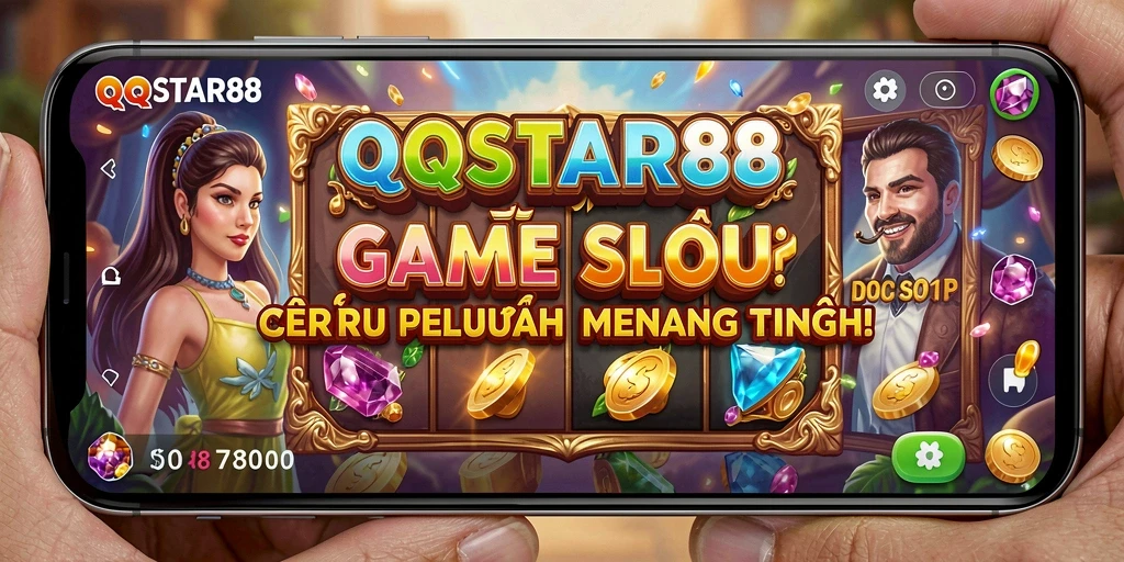 Screenshot gameplay Slot QQSTAR88 yang penuh warna dan menarik.