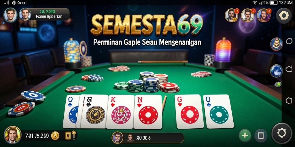 Tampilan gameplay SEMESTA69 dengan teman-teman di seluruh dunia.