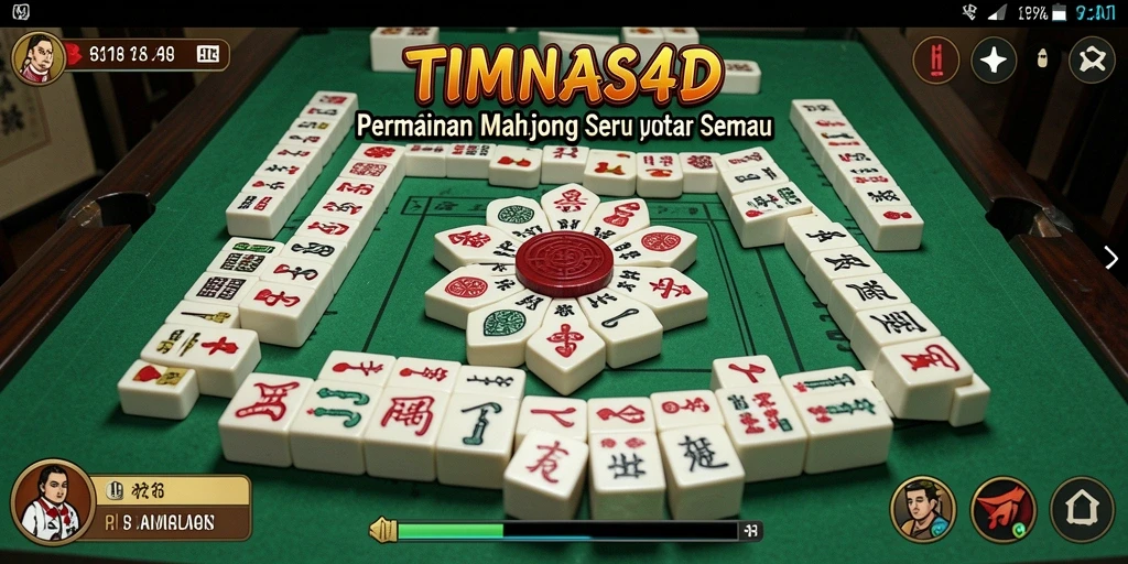Tampilan gameplay seru saat bermain Mahjong TIMNAS4D.