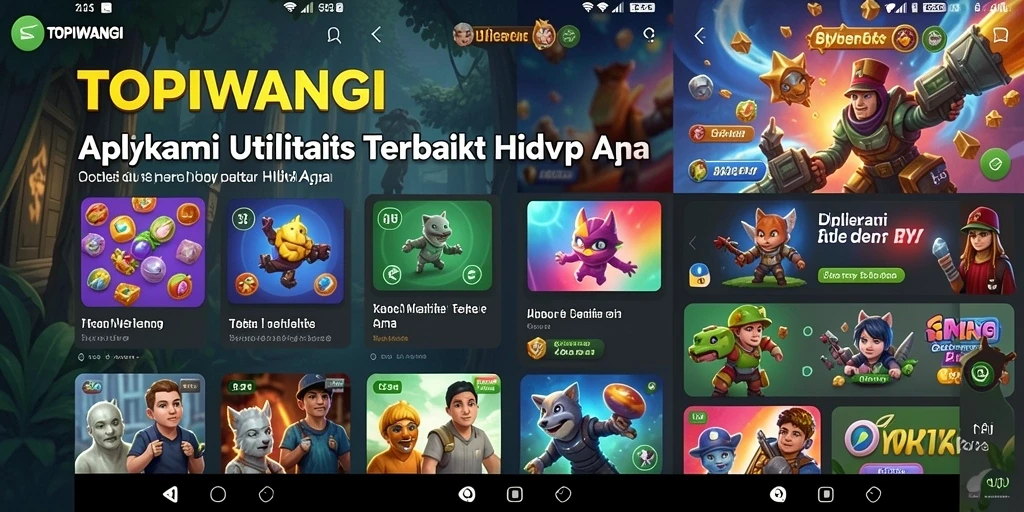 Screenshot yang menampilkan antarmuka utama TOPIWANGI dengan berbagai fitur utilitas.