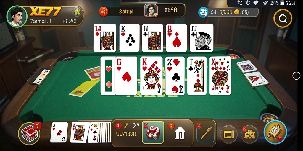 Tampilan menarik dari gameplay domino di XE77.